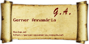 Gerner Annamária névjegykártya